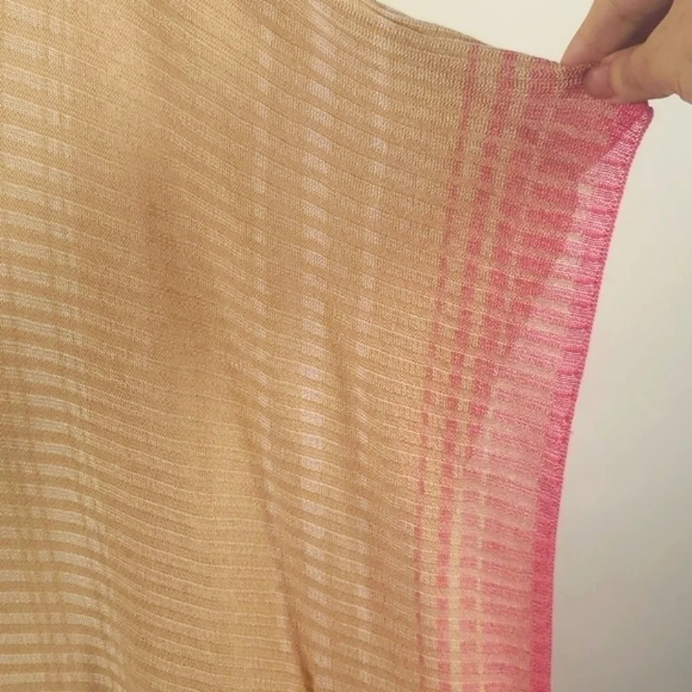 Coldwater Creek Tan Poncho Sweater With Sleeves M/L Drape